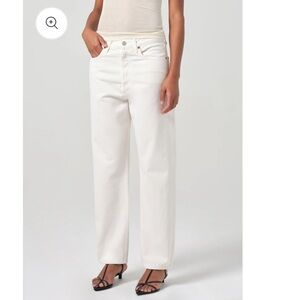 Agolde Women's Cream Straight Leg Jeans